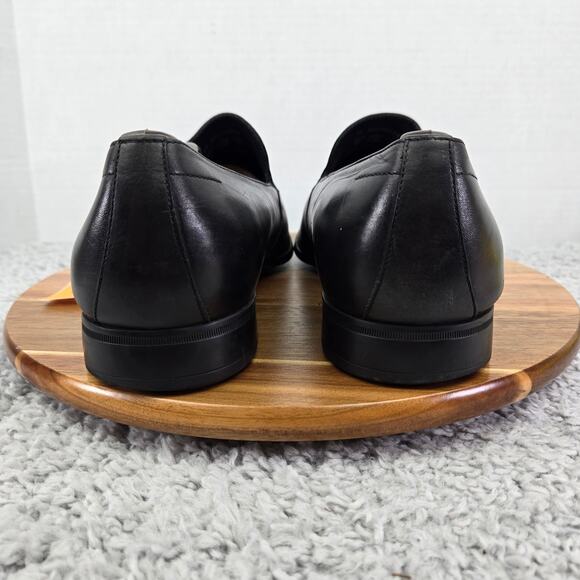 Hugo Boss Varmons Black Leather Casual Lifestyle Daily Slip On Loafers Mens 11 - Picture 3 of 16